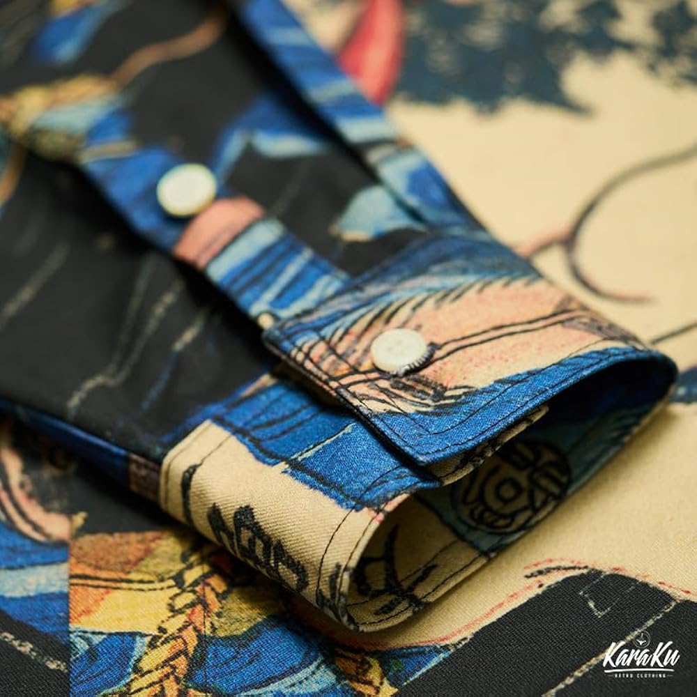 KARAKU「通俗水滸伝豪傑百八人之壱人・浪裡白跳張順」浮世絵柄長袖シャツ【新品 Amazon | [karaku] 「通俗水滸伝豪傑百八人之壱人・浪裡白跳張順