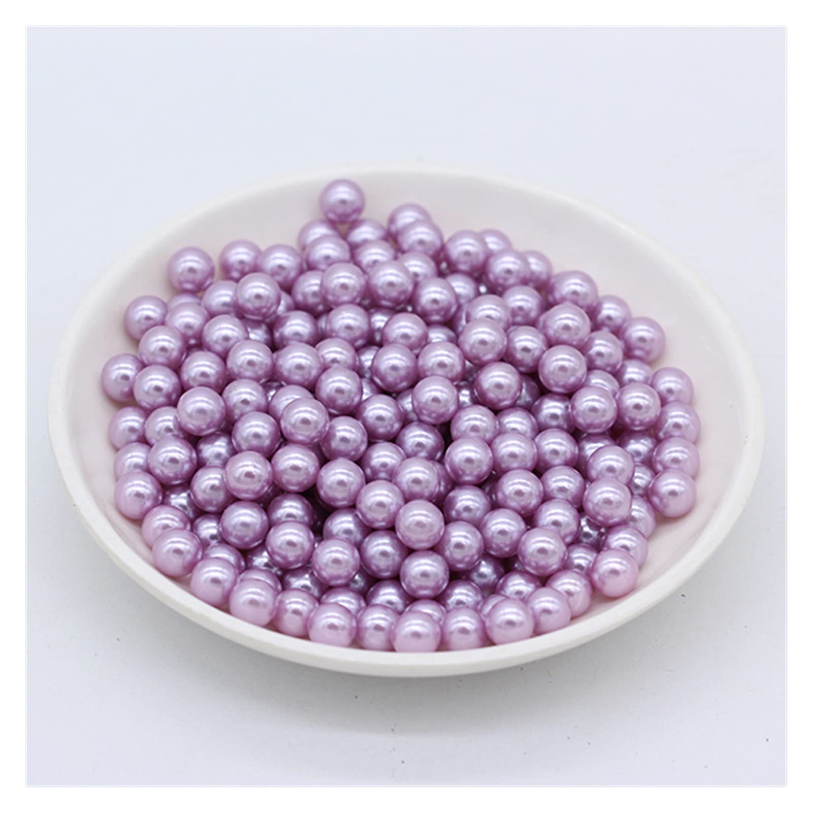 50-1000pcs 3/4/6/8/10MM Multicolores Ronds Sans Trou Acrylique Imitation Perles Perles Perles en Vrac pour DIY Artisanat Scrapbook Décoration-vert clair,3mm 1000pcs