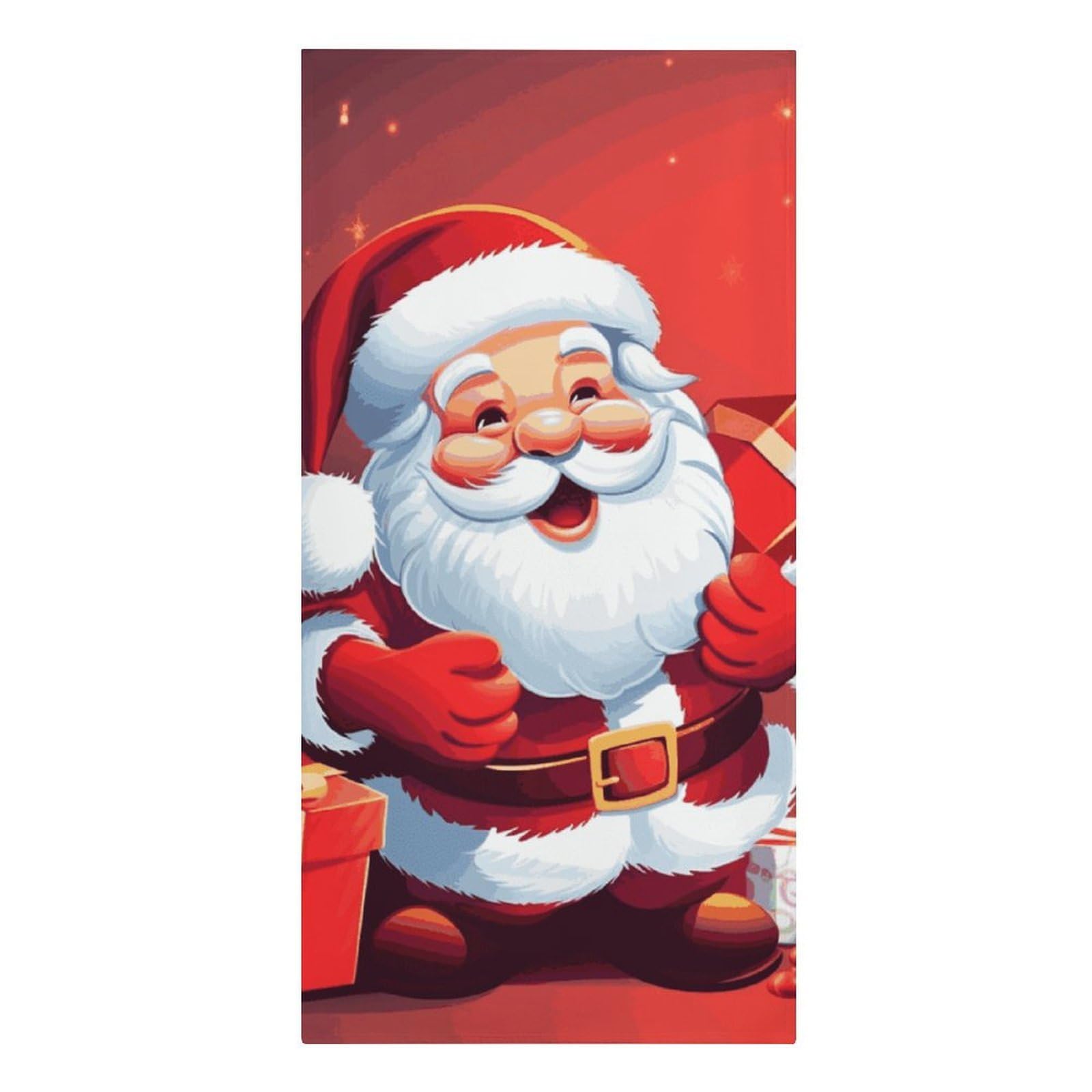 Khauerbc Style Santa Claus Xmas Gifts Quick Dry Towels,Quick Dry Super Absorbent ，Large Oversized Beach Towel，61.4 * 30.3 Inches. Fiber Beach Towels Is Sand Proof Tropical Beach Essentials.