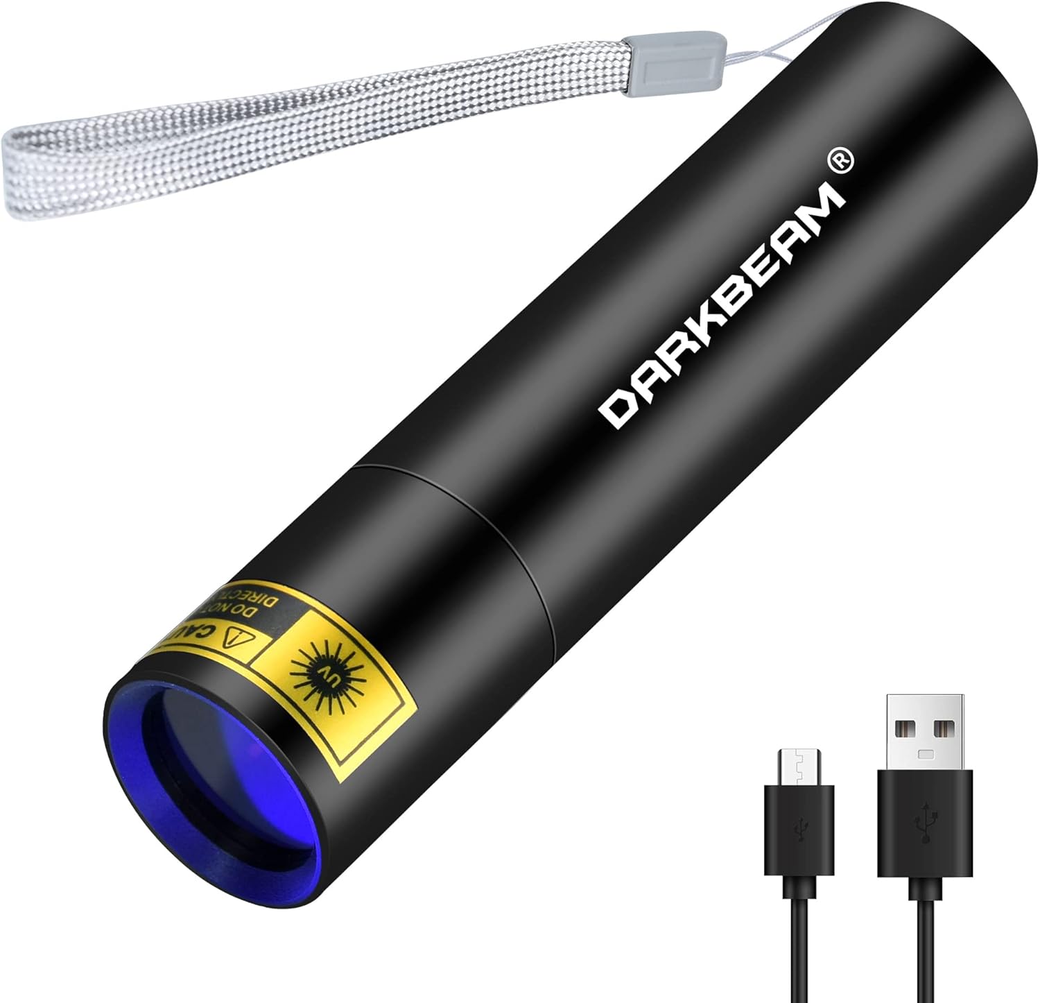 DARKBEAM UV Licht Zaklamp Ultraviolet Oplaadbaar 365nm, Wood's Lamp Zwart Licht Draagbare Mini Handheld LED huisdier Urine Ringworm Detector, Hars Curing, Pocket-Sized met Clip 370nm