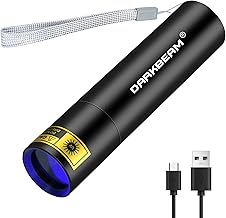 Gesponserte Anzeige – DARKBEAM UV 365nm Taschenlampe Schwarzlicht Aufladbar USB, Mini Ultraviolett LED Licht Woodsche Lamp...