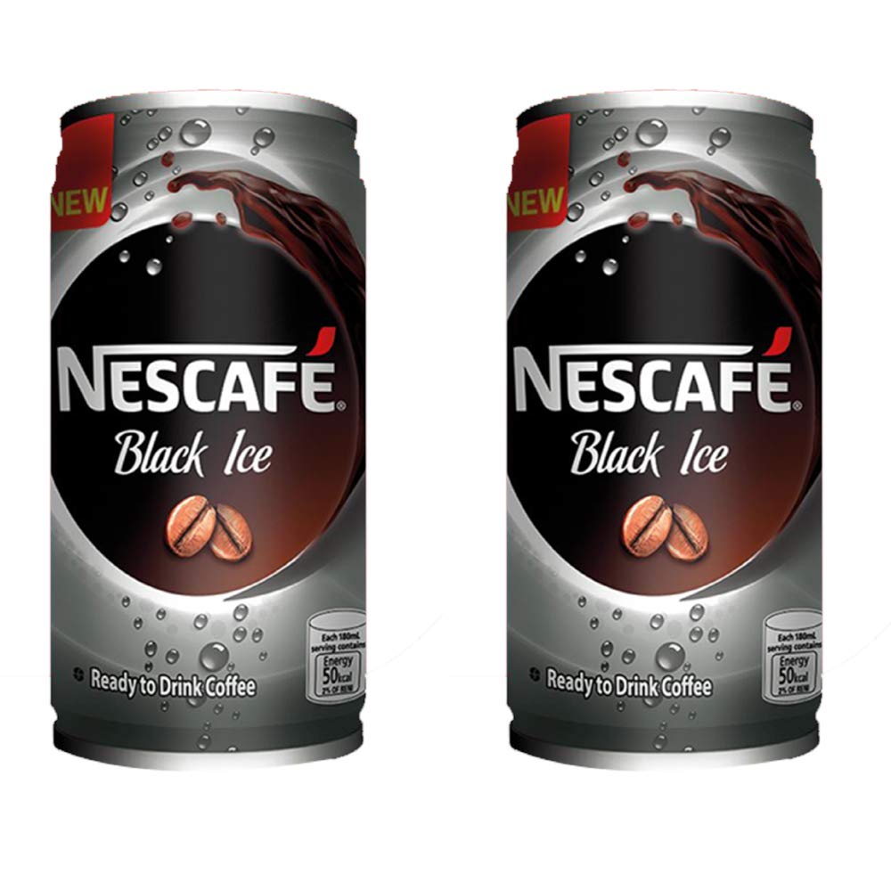 Nescafe Black Ice Drink Coffee Can, 2 x 180 ml