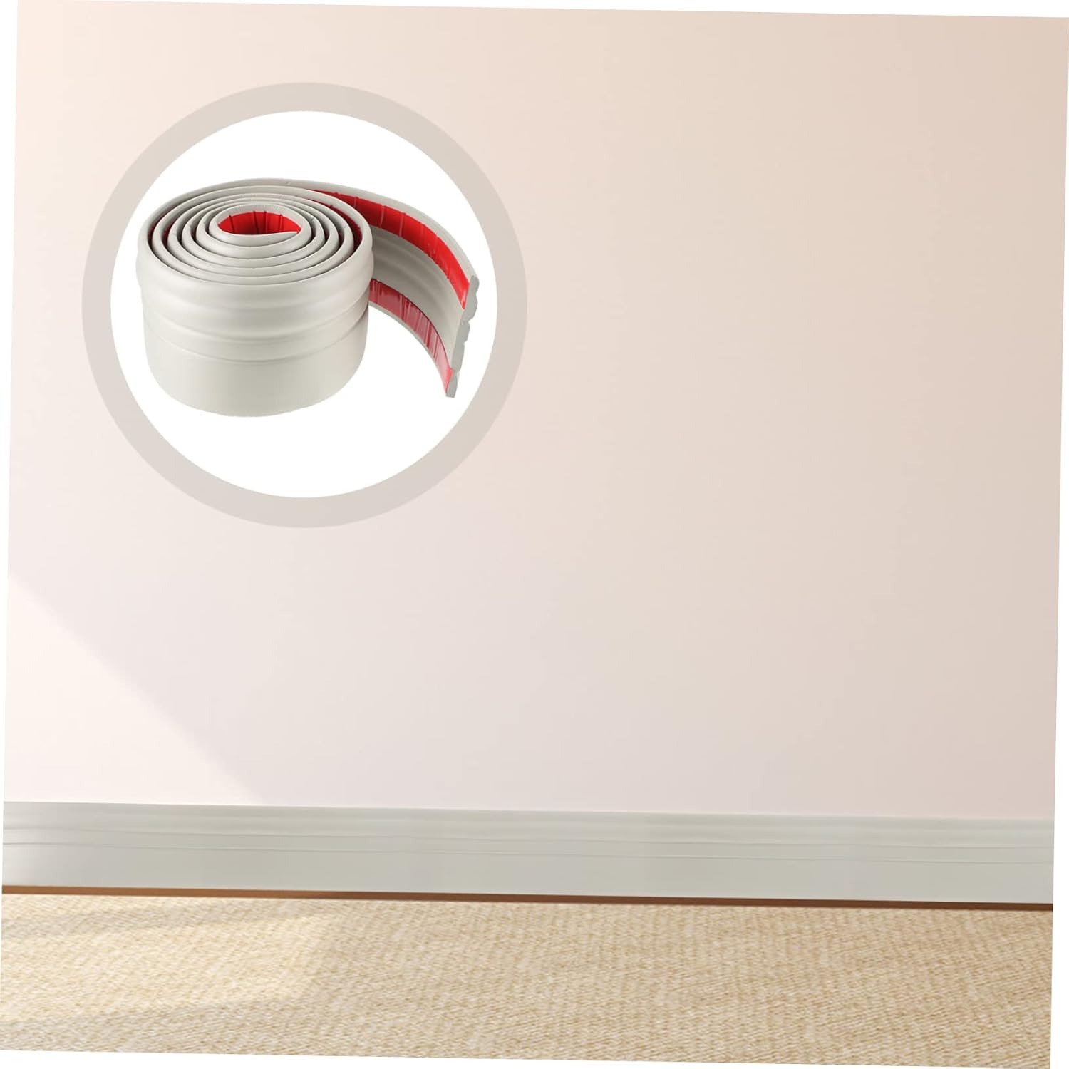 Self Adhesive Grey Baseboard Molding Trim Meters Peel and Stick Floor Seam Decoration Nbr Material for Living Bedroom Kitchen Bathroom Walls