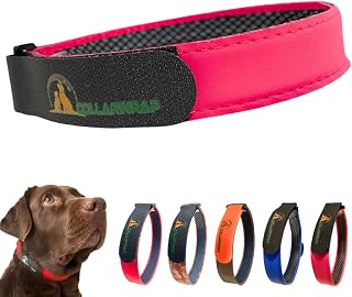Funda Collar Antiparasitario Perros Apta para Todos los Collares Antiparasitarios para Perros - Antipulgas para Perros Pequeño y Grande - Collar Antiparasitos Perro Interno (Rosa, XL: de 48 a 52 cm)