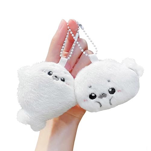 LJJINGXS 2PCS Cute Plush Seal Keychain, Kawaii Seal Pendant For Animal Lovers Handbags Purses Backpacks Car Keys Birthday Gift