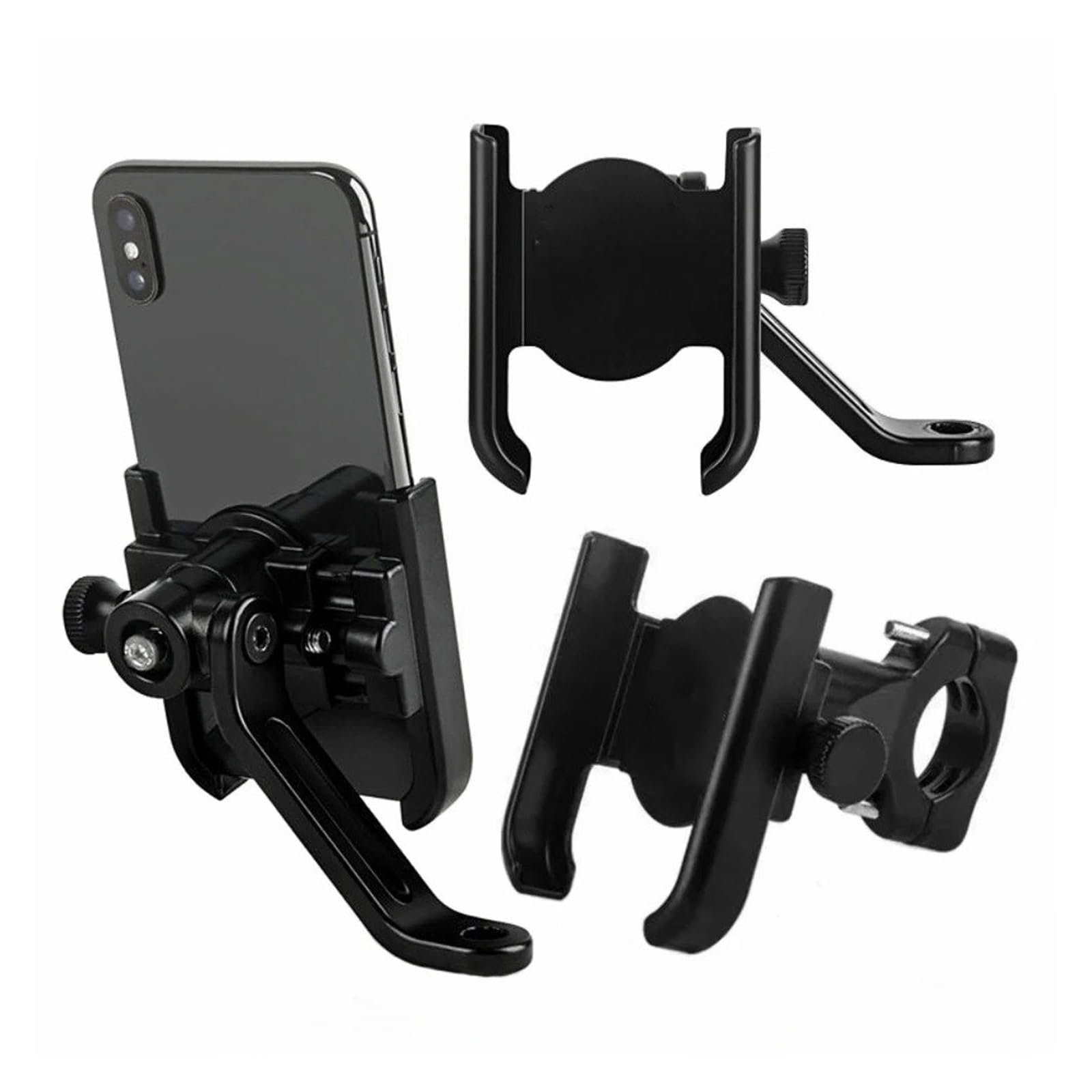 Soporte Manillar Soporte para Teléfono Móvil De Aleación Aluminio para Motocicleta Bicicleta GPS Clip Montaje para Manillar Multiespecificaciones Soporte Teléfono Moto(Rearview Mirror)