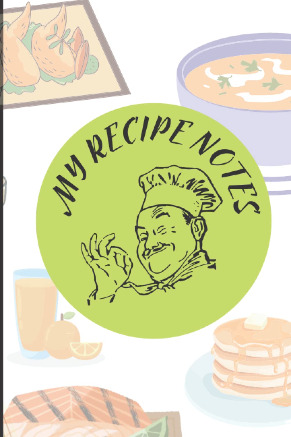 Recipe Notebook/ Cookbook For Own Recipes/ Composition Notebook 40 Sheets