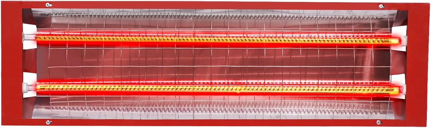 Infrared Paint Curing Lamp 1set of 2PCS Infrared Paint Baking Lamp,2000w High Power Heater Lamp 110v for Automotive Spray Booths Car Body Repair Tool