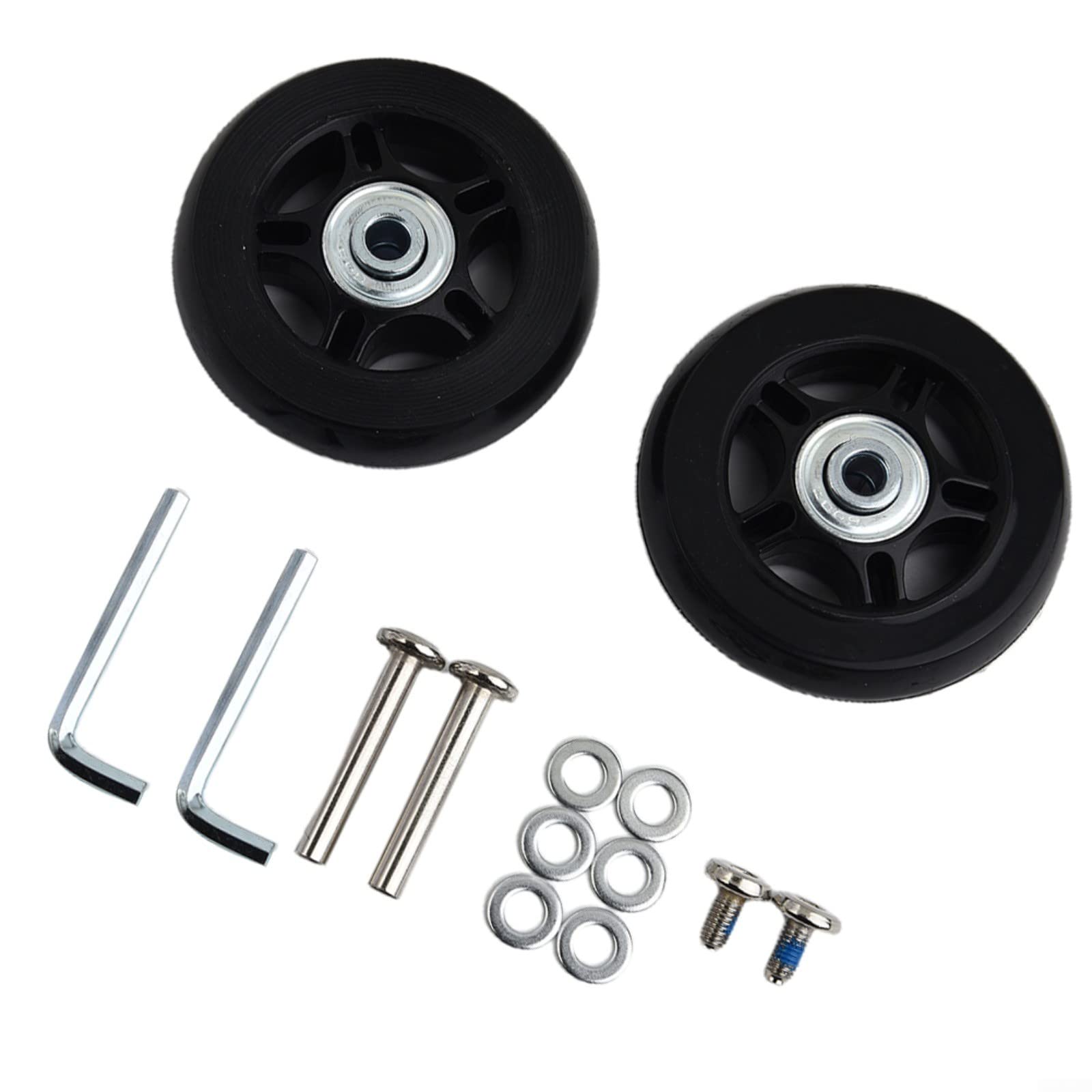 Gepäck-Ersatzrad Set – 2 Stück Gummirollen 54x18 Mm | Leise & Verschleißfest Für Koffer, Roller, Skates