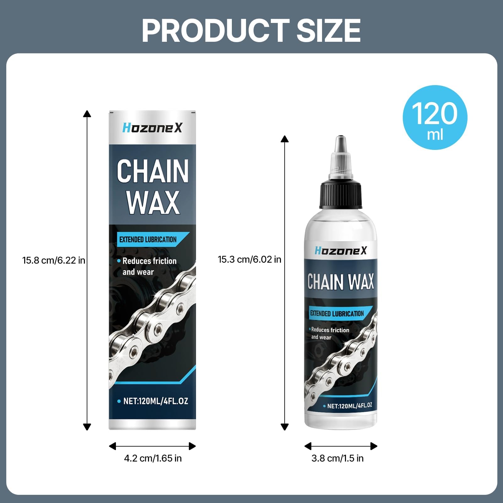 120 ml Cera per catene di biciclette,olio per catene di biciclette, grasso percatene, grasso percatene,lubrificante per catene,lubrificante a base d'acqua per catenedibiciclette,per e-bike,gravel bike