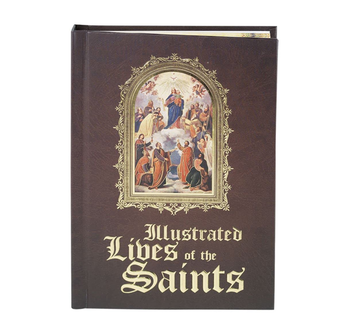 Illustrated Lives of The Saints, Brown Hardcover 4-3/4"x6-3/4