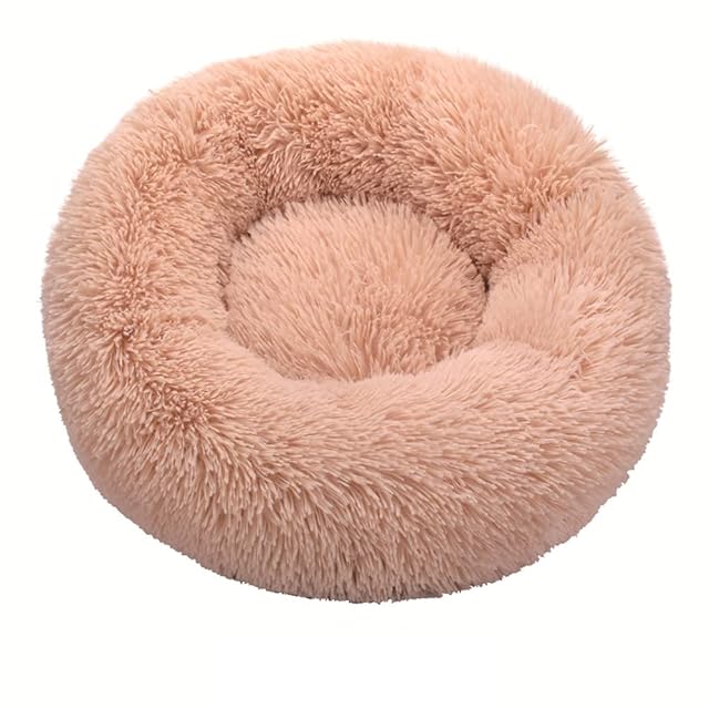 Lukery Cama de Perro de Felpa Suave y cálida Donut Cama para Redonda Gato Lavable a máquina Cama para Dormir…