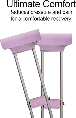 Miniatura 6 de Fundas de almohadilla para muletas para axilas y agarre de mano con mango universal para antebrazo, juegos de cojines acolchados accesorios para