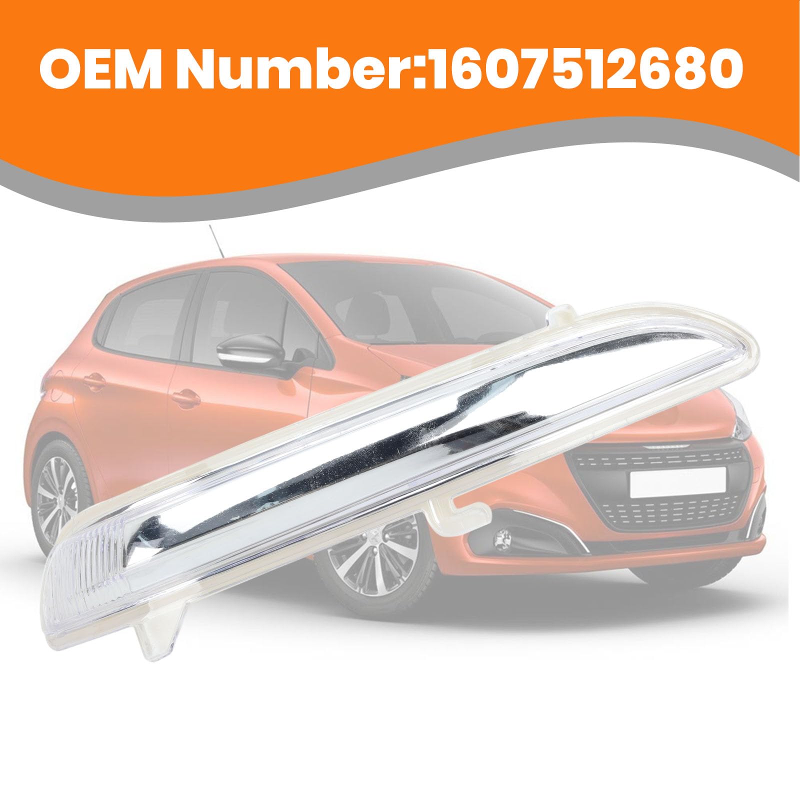 Copertura per specchietto laterale, indicatore di direzione, adatto per Peugeot 2008/208 2012-2019 per Citroen C3 2017-2024 (lato destro)
