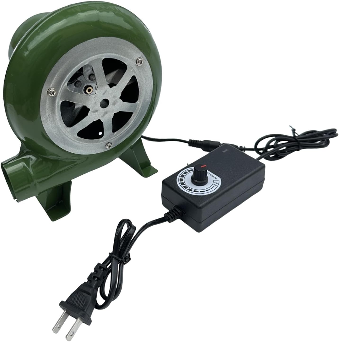 Furnace Blower Fan BBQ Fan US 110V Portable Multipurpose with Speed Adapter Mini Air Blower for Blacksmith Forge Sturdy, 30w