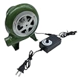 Leefasy Furnace Blower Fan BBQ Fan US 110V Portable Multipurpose with Speed Adapter Mini Air Blower for Blacksmith Forge Sturdy, 80w