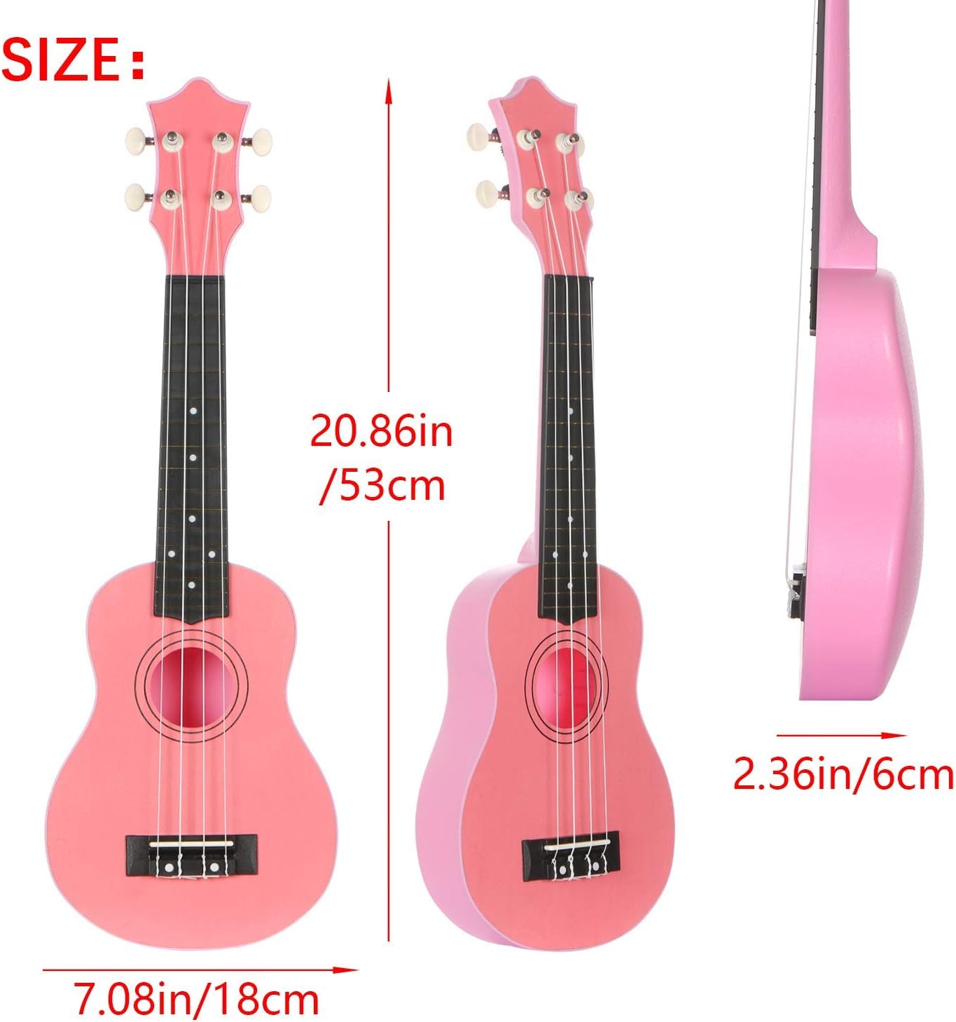 At The Lowest Price Arc Arched Back Ukulele 21 Inch Soprano Ukulele Beginner Pack Basswood Ukuleles Starter Kit Includes Ukulele Bag Teaching Materials Tuner Strap Wiping Cloth And Pick Blue Big Discount