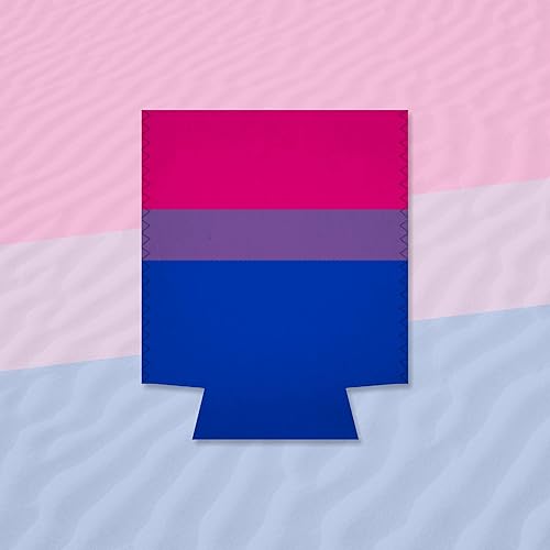 Miniatura 5 de Paquete de 1 funda para enfriar bebidas con bandera Bisexual Pride LGBTQ+