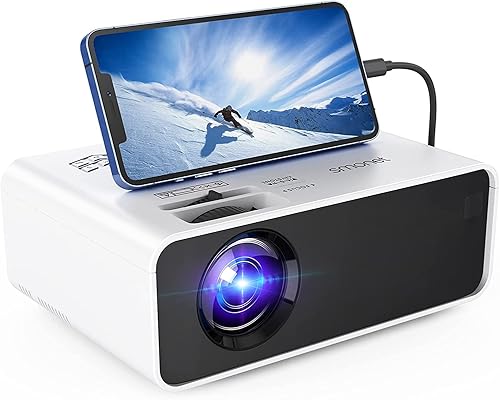 SMONET Proyector de película 1080P 4K 7500L Proyector para el hogar Proyector de video TV Proyector portátil Mini proyector de pared interior al