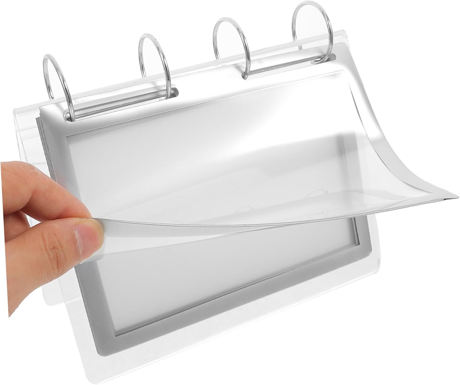 Tofficu 3pcs Acrylic Menu Display Stand Double-sided Desktop Sign Holder for Restaurants Hotels and Offices Lightweight Poster Frame for Easy Viewing and Advertising