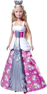 105733655 - Steffi Love Doll Wedding Magic with 2-in-1 Dress - Doll Steffi (29 cm) with Changing Wedding Dress (White/Silver) and Princess Dress (Pink) for Children from 3 Years
