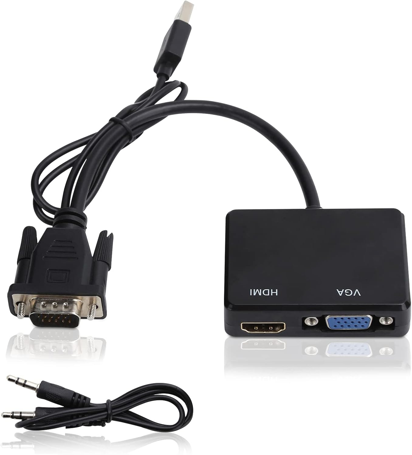 VGA zu HDMI VGA Adapter, VGA zu HDMI 1080P Splitter Converter Adapter Schnittstelle High