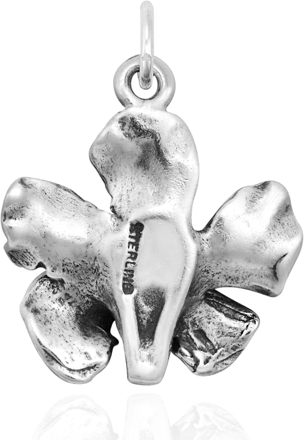 Tropical Hibiscus Hawaii State Flower 925 Solid Sterling Silver Charm Pendant Bracelet Jewelry Making Supply