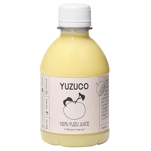 YUZUCO - Jugo 100% prensado en frío - Jugo de Yuzu premium de 8.4 onzas de Japón - Embotellado en California