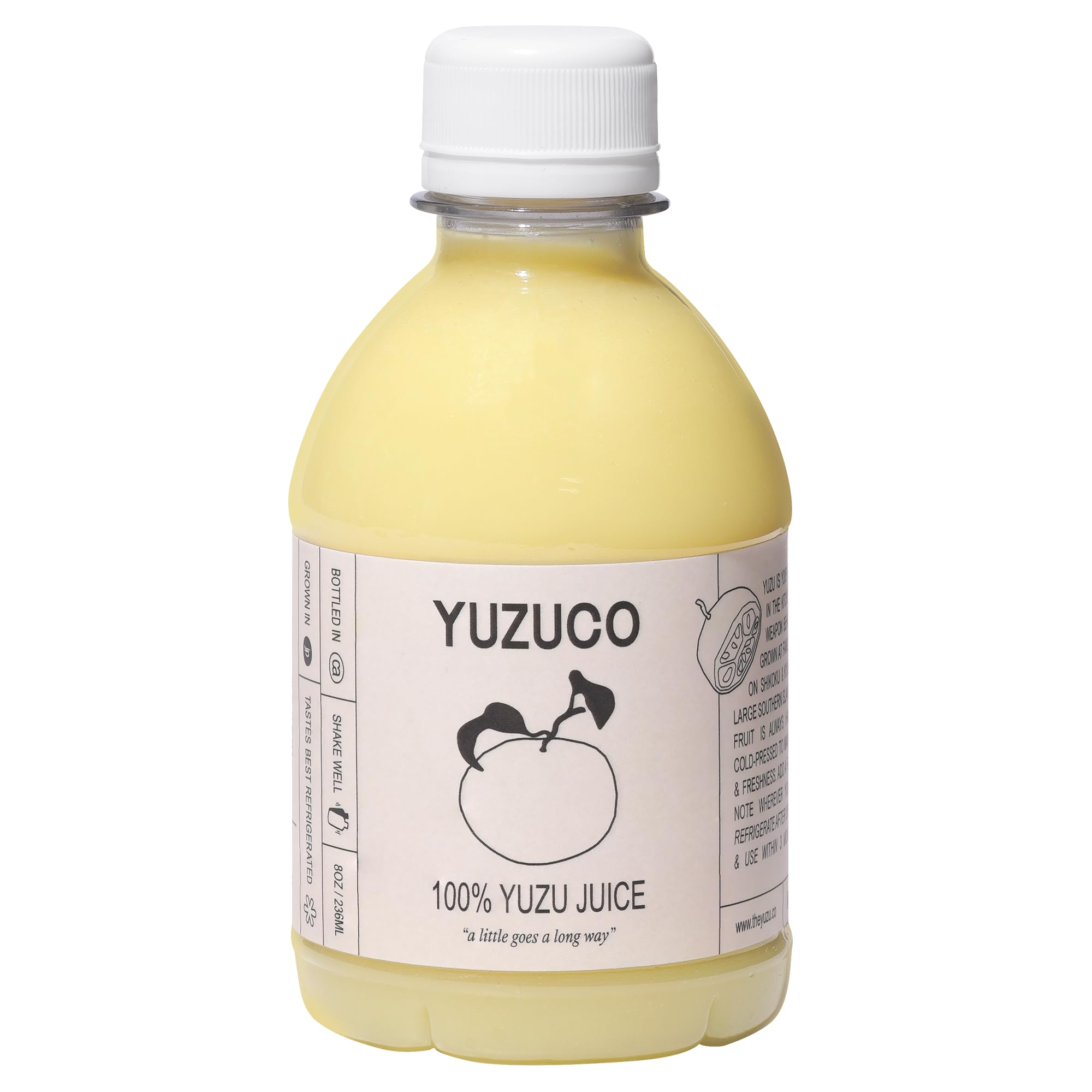 YUZUCO - 100% Cold-Pressed Juice - 8oz Premium Yuzu Juice from Japan - Bottled in California