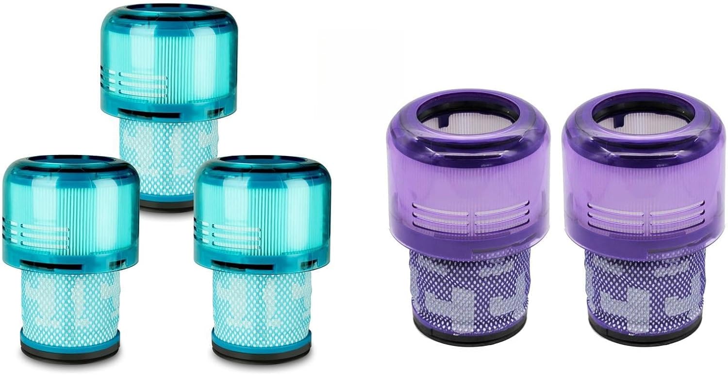 Lemige 5 Pack V11 V15 Vacuum Filters Replacement Parts for Dyson V11 Origin V11 Torque Drive V11 Animal V11 Complete V11 Extra V15 Detect V15s Detect Submarine Vacuums, Compare to Part 970013-02 & 03