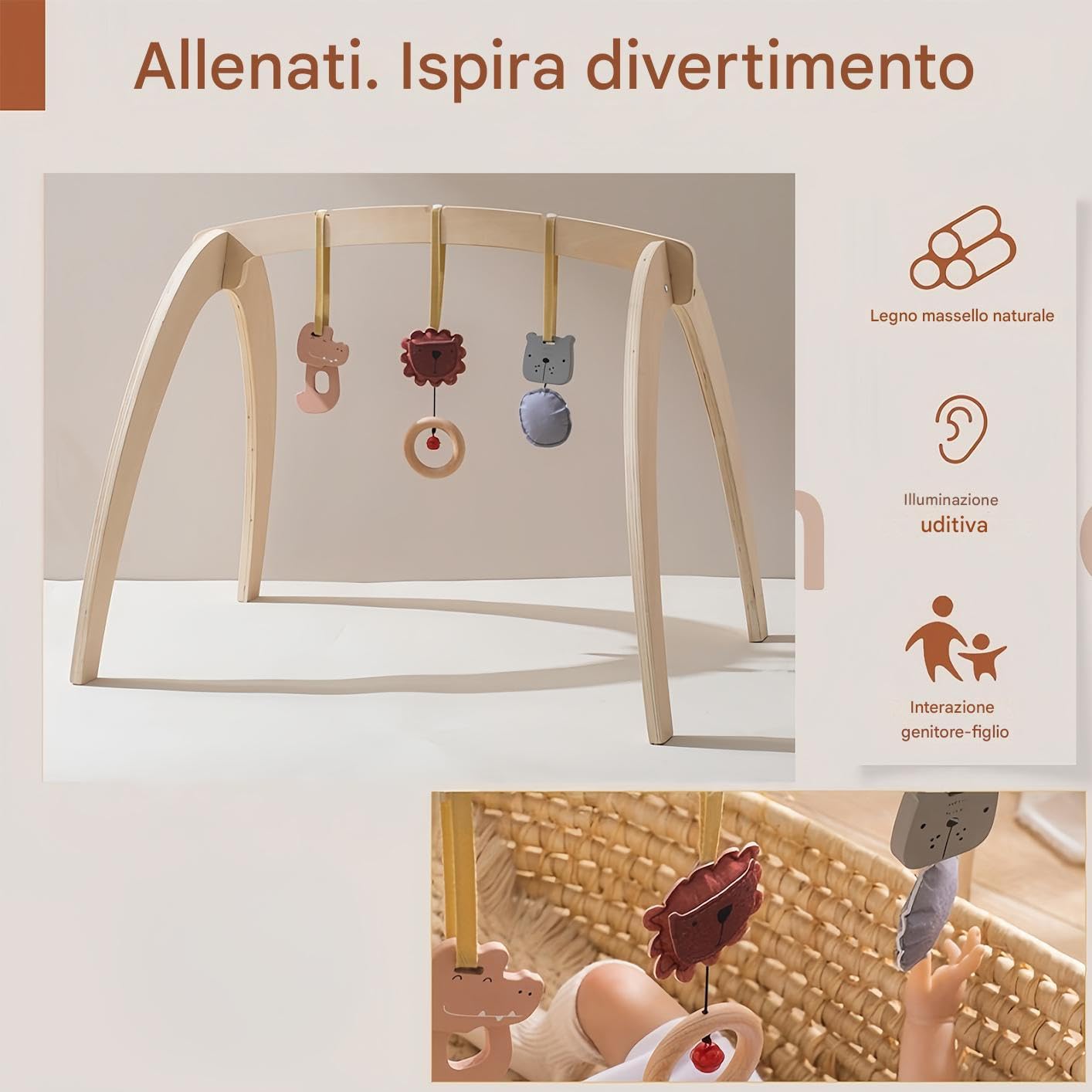 Palestrina Attività Bebè Giochi Sensoriali E Didattici Con Sonagli | Tappeto palestra attività per neonato motricità fine Uso Quotidiano Asilo Camera Interni Esterni Viaggio Casa