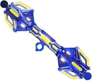 Lightsaber Toy for Kids & Adults, 24 LED Light Modes Double Blade Retractable Sword with Sound Effects, Extendable Spinning Light Saber for Cosplay, Party, Gift, Sci-Fi Role Play (Blue 1pcs)