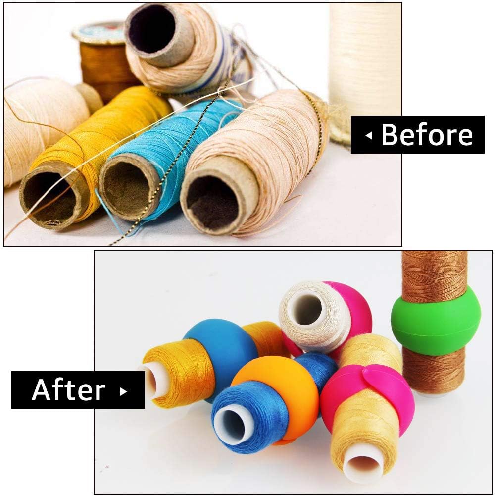 Hulameda 48 pcs Thread Spool Huggers to Prevent Thread Unwinding and Keep Thread Tails Under Control