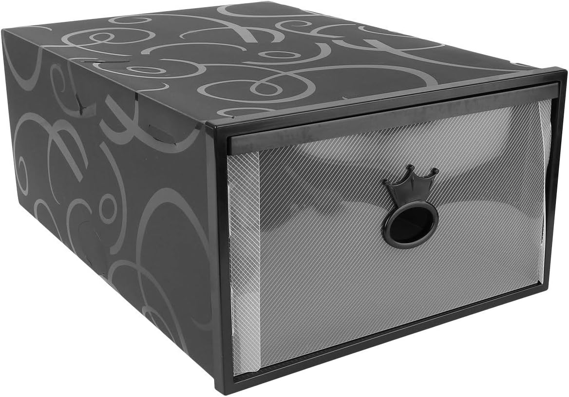 Mobestech Shoe Boxes Lids Stackable Shoe Storage Containers Capacity Boots Socks