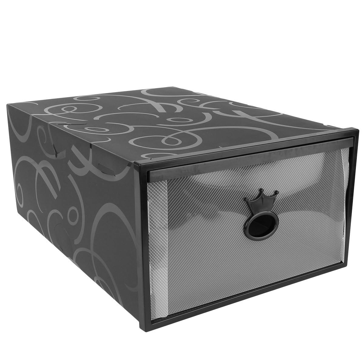 Housoutil Contenitore per Scarpe Trasparente Cassetto 33X23X14 CM Custodia Pieghevole in Plastica Ispessita Resistente All’Umidità Organizer Porta Scarpe Uomo e Donna per Armadio e