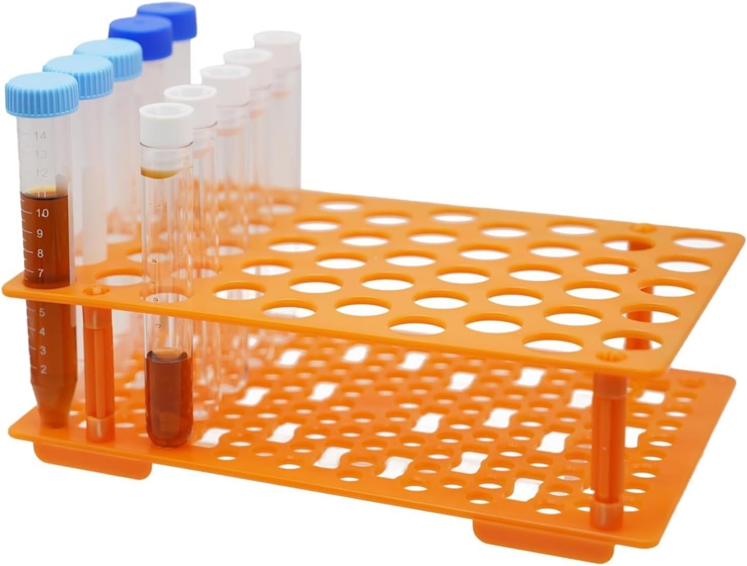 Tube Rack 3 Pcs Plastic Test Tube Rack 50 Well Detachable Holder Science