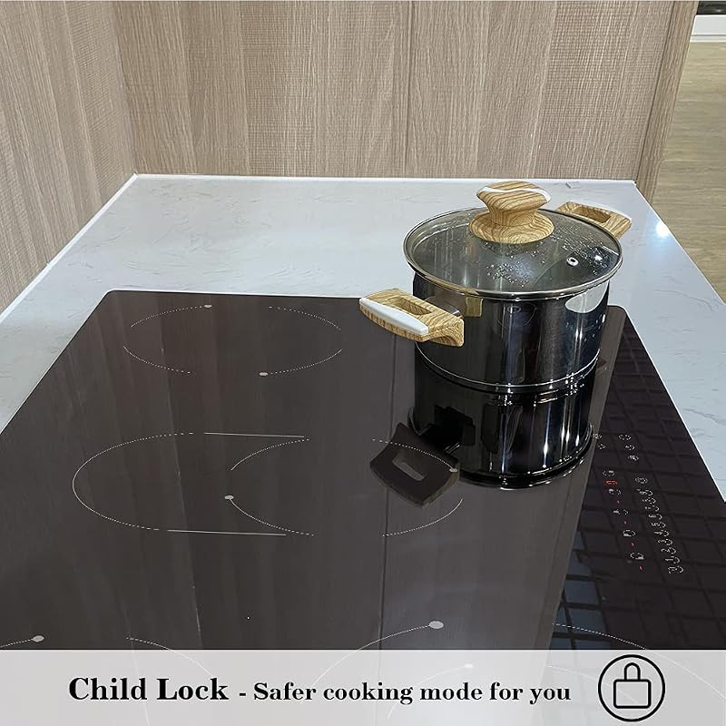 COVERCOOK 90 cm-es üvegkerámia főzőlap 5 zónával, érintésvezérlés, 8400 W