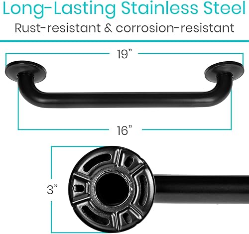 Miniatura 4 de Vive Barra de agarre para bañeras y duchas, barandilla de seguridad para baño para personas mayores, mango de pared para bañera, inodoro, baño