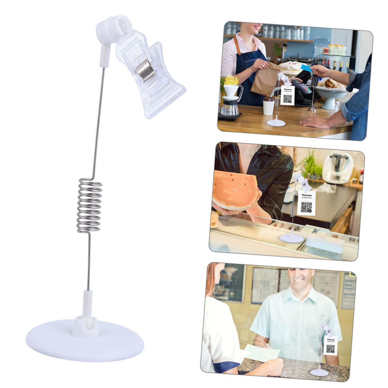 jojofuny 3 Set Porta Etichette Etichetta Espositore Per Adesivi Per Visualizza Stand Basamento Del Clip Del Rack Di Visualizzazione Acciaio Inossidabile Ecc. 5 Pezzi*3
