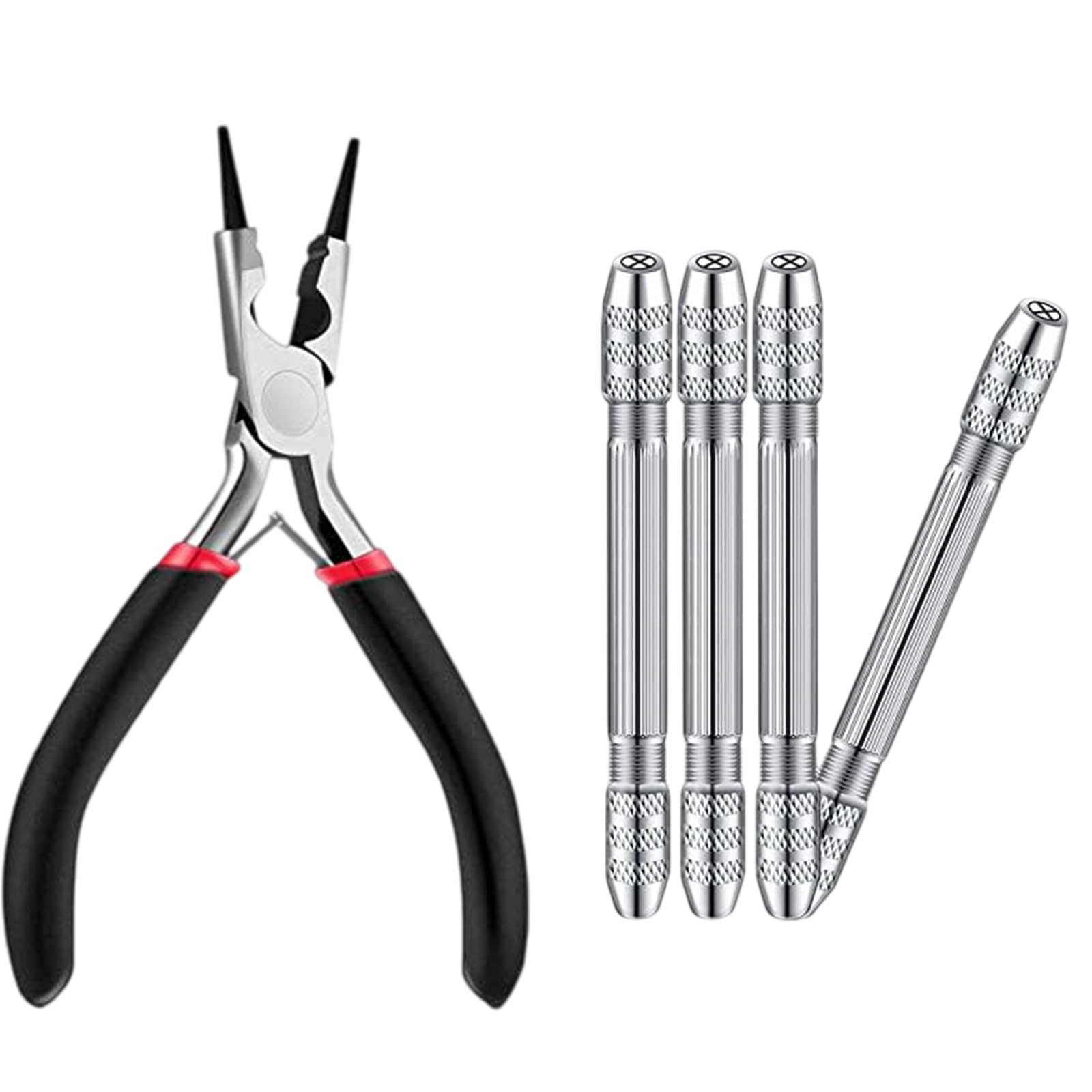 Tsophreniq Sturdy Carbon Steel Wire Twisting Drill Set for Metal Jewelry Crafting and Artistics Projects Jewelry Wire Twisting and Drilling Set