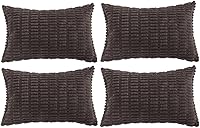 Vista 61 de Fancy Homi - Paquete de 4 fundas de almohada decorativas boho negras de 20 x 20 pulgadas para sala de estar, sofá, cama, decoración rústica moderna