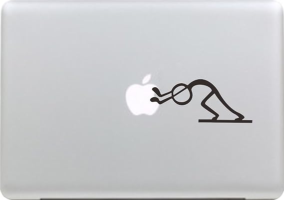 Cute Matchman-Pushing and Standing Silhouette Decal Macbook Trackpad-laptop or Car-window Skin Stickers