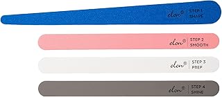 Professional Nail File System – 4 Step Fingernail Files for Manicure - File Set (4 Double-Sided) – Dermatologist Recommended – Rebuild & Restore