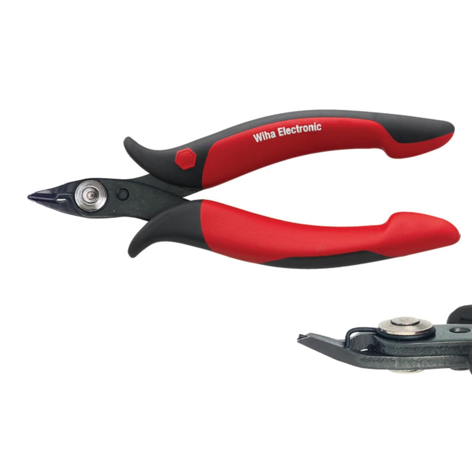 Wiha 56813 Precision Electronic Diagonal Full Flush Cutters With Wire Trapping Spring. 5-Inch