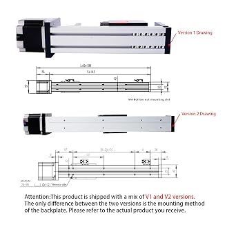FUYU FSL40 Version 2.0 Linear Guide Table Ball Screw Motion CNC Linear Guide Stage Actuator Motorized Nema 23 Stepper Motor[200mm Stroke]