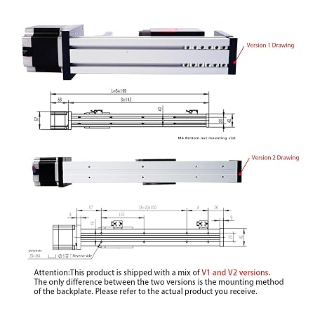FUYU FSL40 Version 2.0 Linear Guide Table Ball Screw Motion CNC Linear Guide Stage Actuator Motorized Nema 23 Stepper Motor[200mm Stroke]