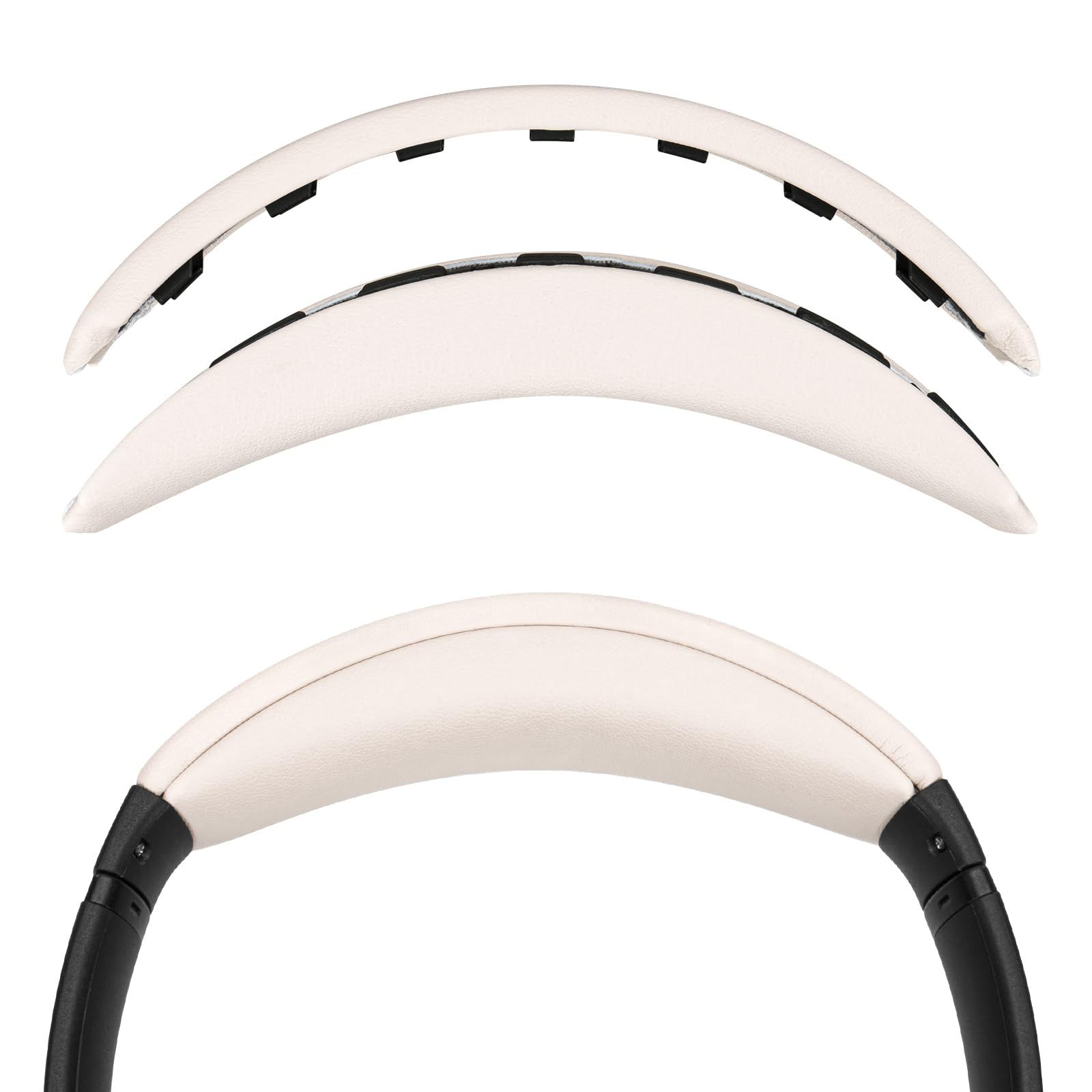 Geekria Headband Pad Compatible with Bose QuietComfort 35 II Gaming, QC35 II/QC35/QC45/QC SE Headphones Replacement Band, Headset Head Top Cushion Cover Repair Part (Beige)