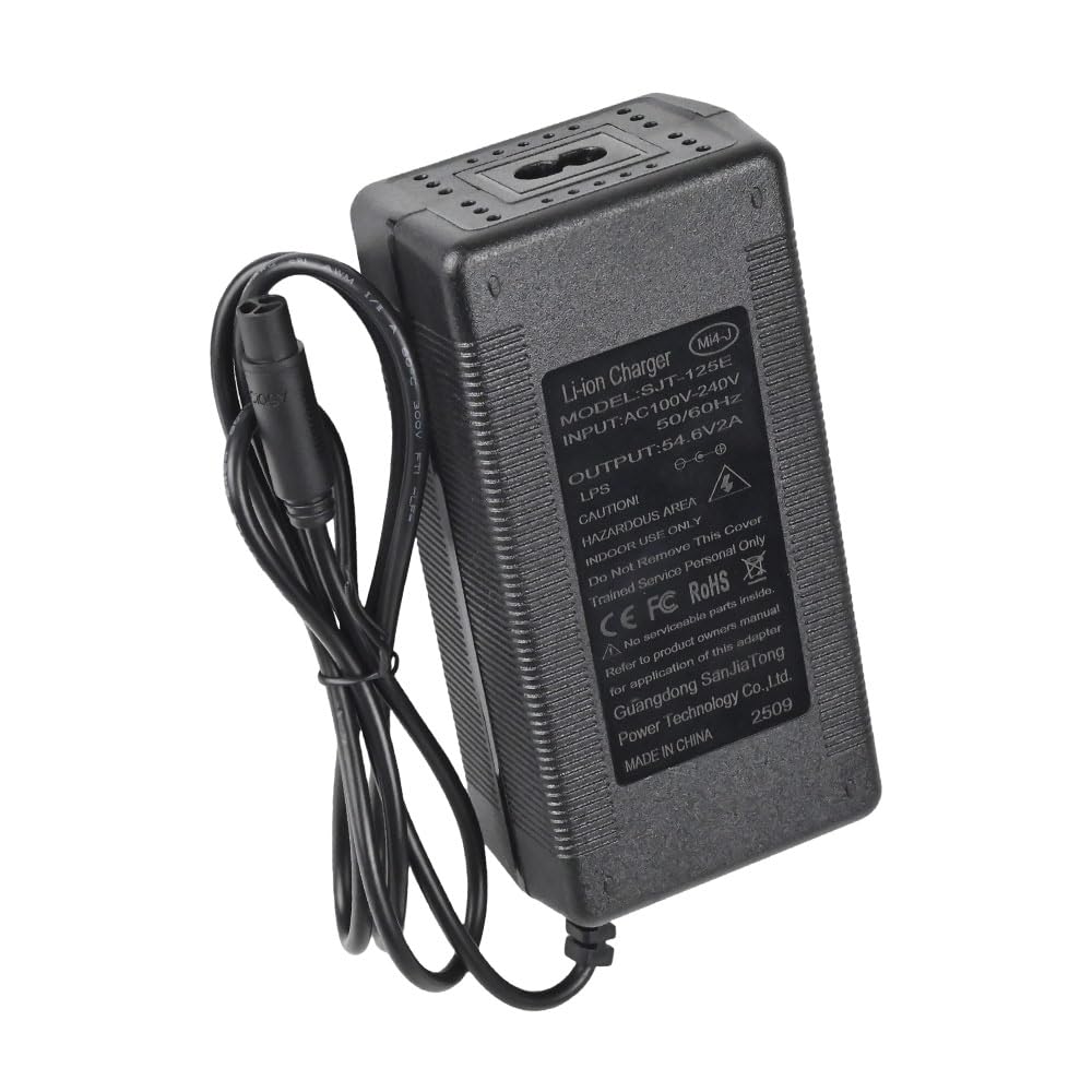 Caricabatterie da 54,6 V 2 A per Kukirin G2 Pro(nuova versione),Smartgyro Crossover Dual Max 2/Cecotec Bongo Z City/Mountain/Y65 caricatore elettrico universale adattatore di rete di ricambio
