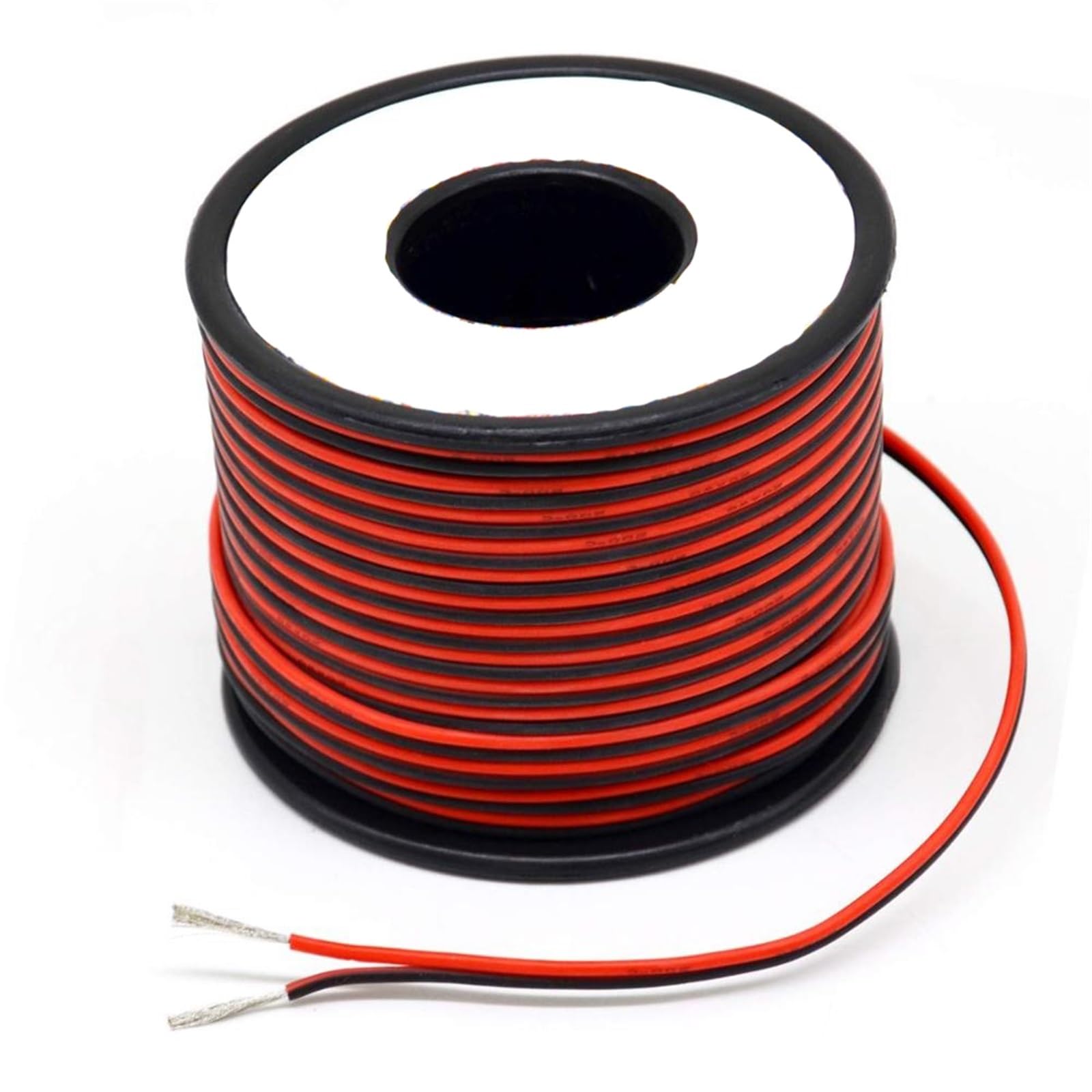 Cable Flexible 20AWG Parallel Line Oxygen Tinned Copper Wire 2 Conductor Silicone Electrical Wire 30meter Black and Red Extension Connector