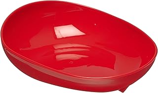 SP Ableware 745371004 Skidtrol Scooper Dish with Non-Skid Base, Red
